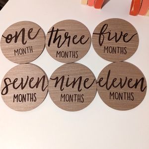 Wooden Monthly Baby Photo Props
